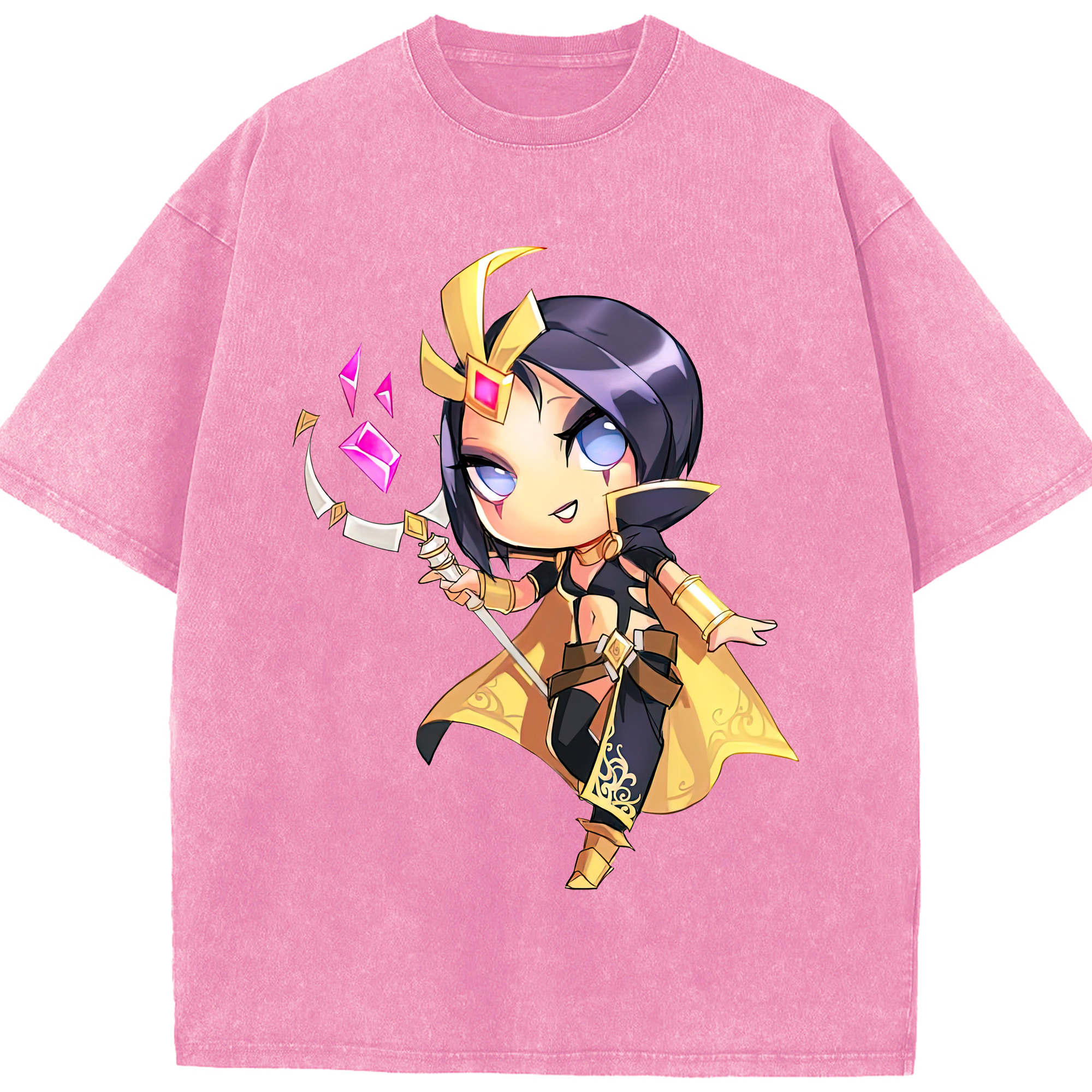 リーグ・オブ・レジェンド League of Legends LOL 綿100% ヴィンテージ風 半袖Tシャツ（フロントプリント）